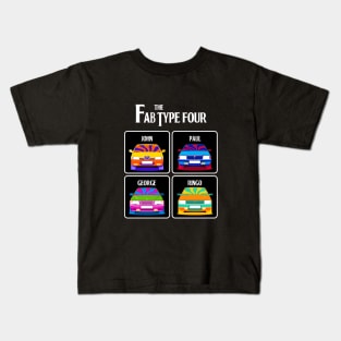 Fab Type 4 cars Kids T-Shirt